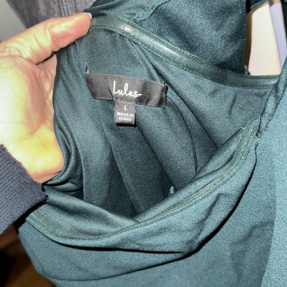 LULUS | Grand Beauty Emerald Ruffled One-Shoulder Mermaid Maxi Dress - Picture 3 of 5